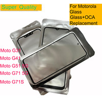 10Pcs/Lot Front Outer Screen Glass Lens Touch Screen LCD Cover For Motorola Moto G31 G41 G71 G71S G51 Touch Panel With OCA