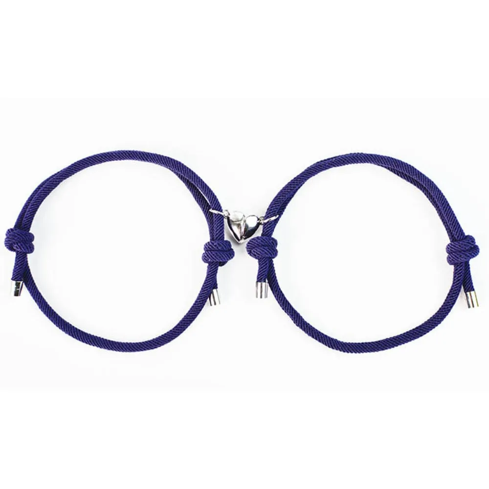 أساور قلب زوجين مغناطيسية إبداعية ، مجموعة من سلسلة الارتباط متعددة الاستخدامات ، هدية أنيقة ، تخفيضات كبيرة ، أساور 2 لكل مجموعة