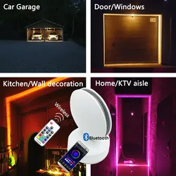 12W LED Wall Lighting RGB Bluetooth Remote Windows Sill Lamps For Home Door Frame Corridor Balcony Garage Hotel Lights 110V 220V