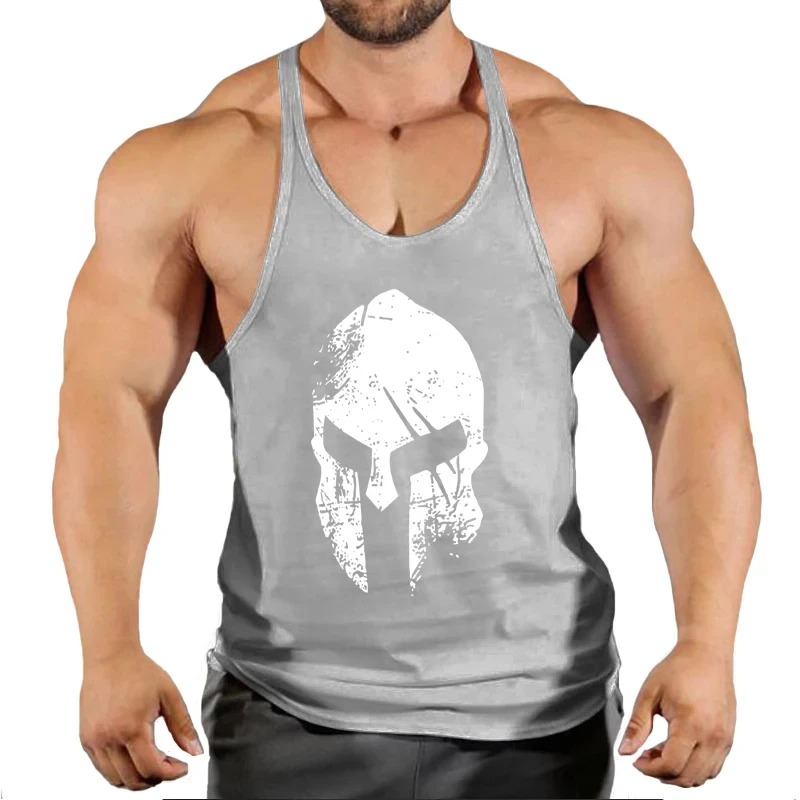 Muscular Man Gyms Men\'s Clothes Tank Top Vest Gym Bodybuilding and Fitness Stringer Clothing Workout Brand Singlets Shirt Muscle