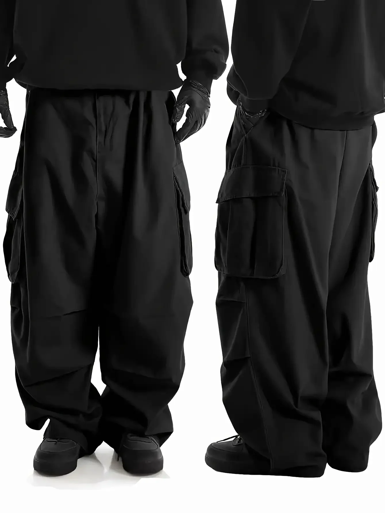 

Large men's multi pocket loose work pants and casual pants, fashionable dressing design