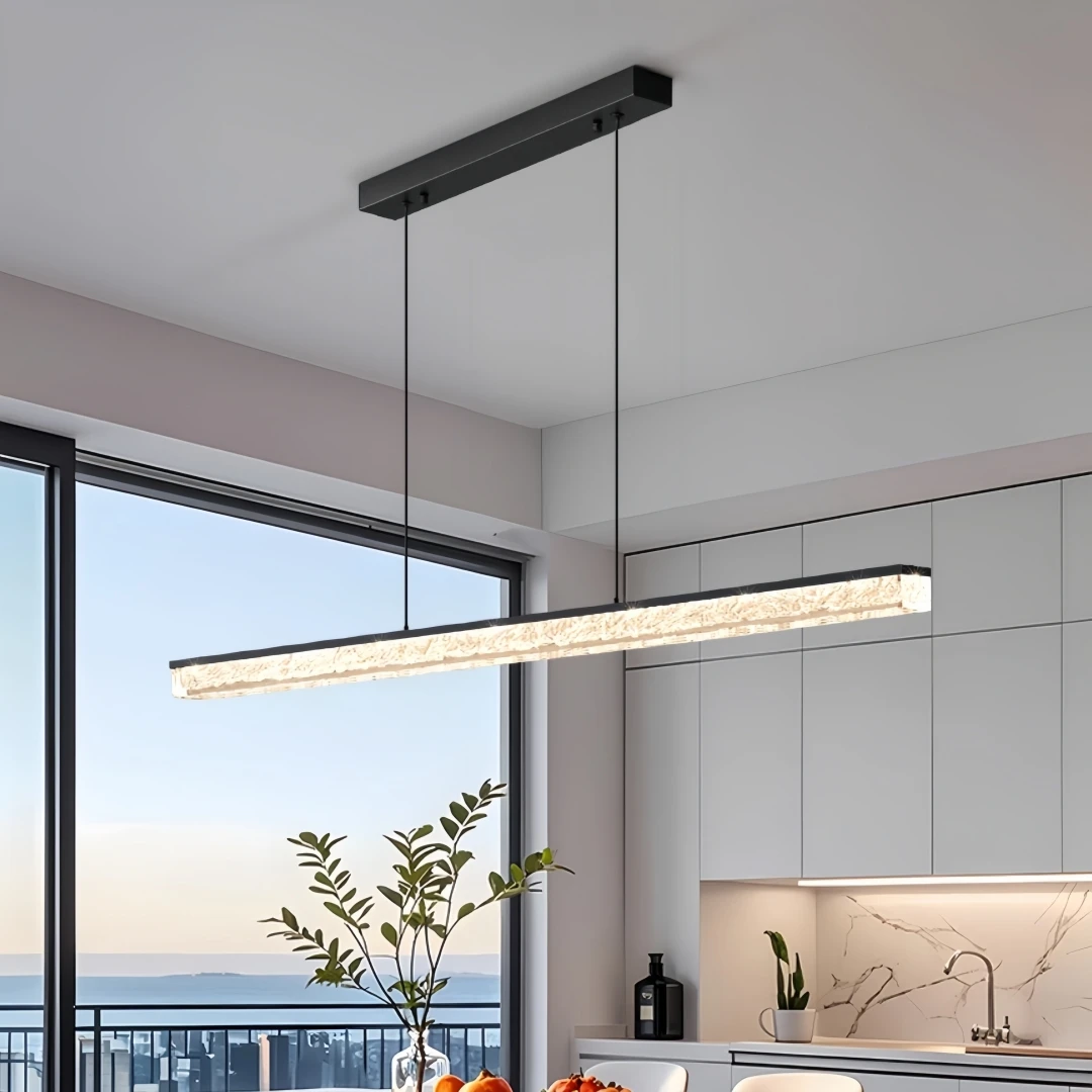 Minimalist Long Linear Strip Pendant Light for Dining Table Kitchen Island Office Desk Bar Modern Luxury Elegant Warm  DecorLamp