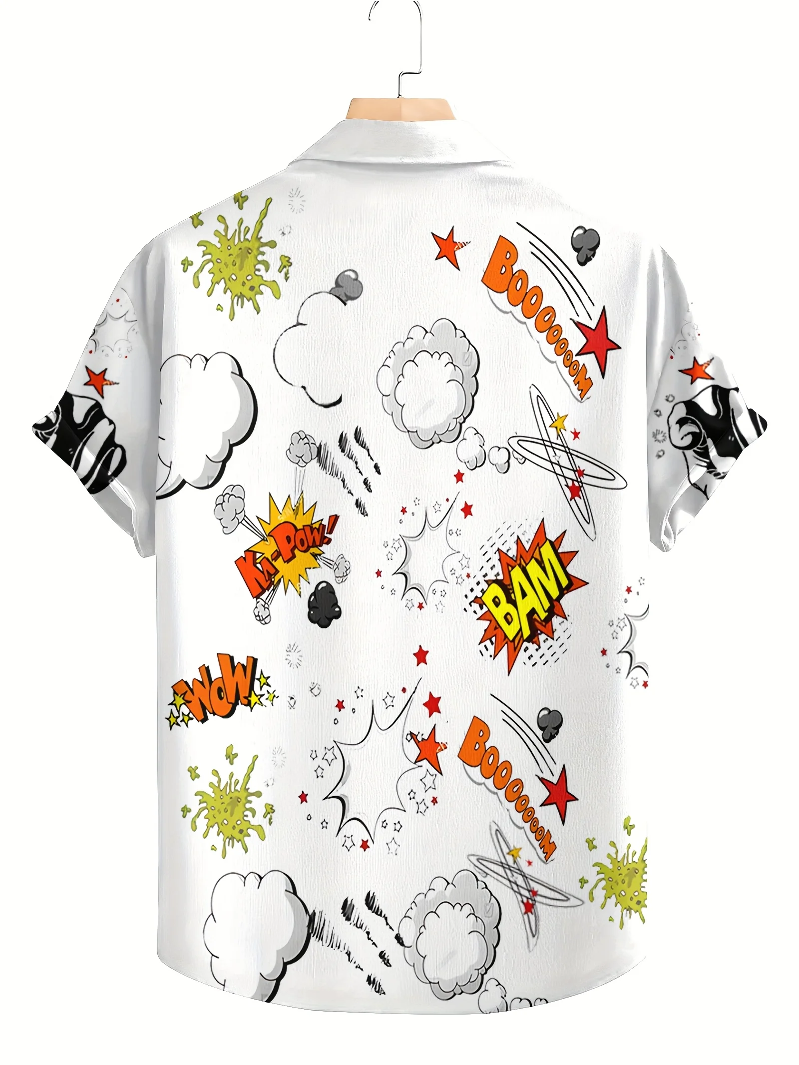 Summer Casual Short Sleeve Shirt men's Comfortable Summer Vacation Top Anime Dopamine Good Looking Funny Pattern New