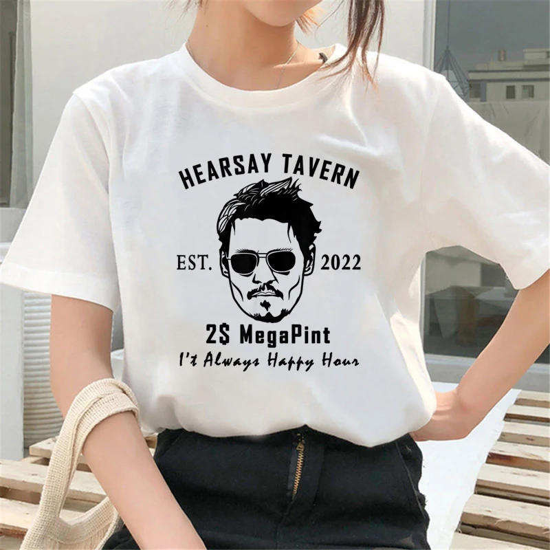 Time for A Mega Pint T Shirt Men Women Tshirt Justice for Johnny Depp Sarcastic Unisex Cartoon Johnny Depp T-shirt Male Clothes