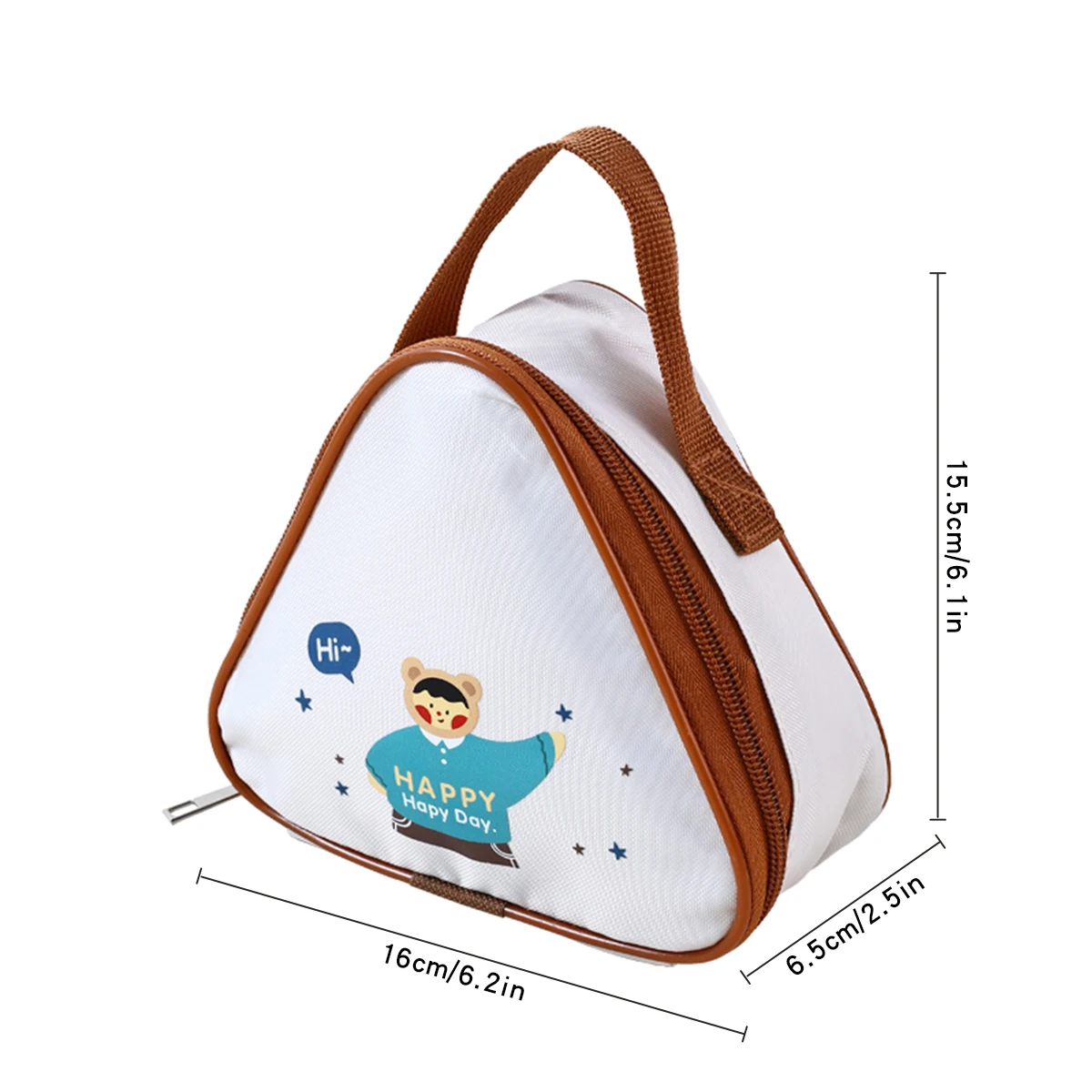 WORTHBUY Mini Capybara thermische lunchtas draagbare geïsoleerde picknickzak oliebestendig en waterdichte lunchbox tas herbruikbare koeltas