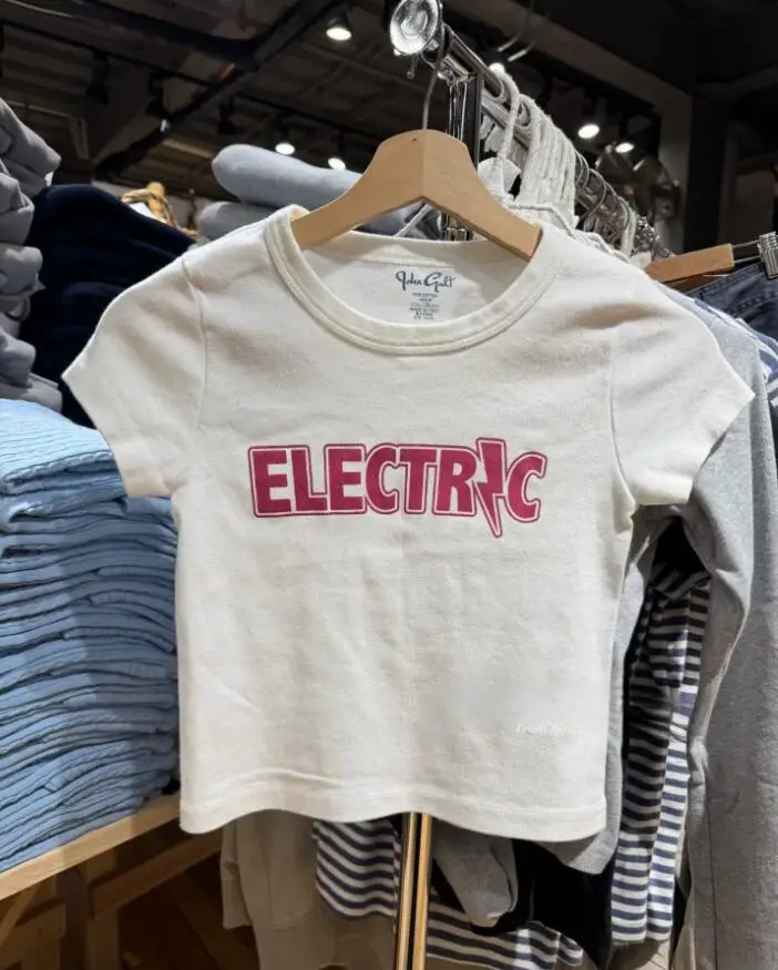 Letter Print Slim Crop Tops Women Summer Streetwear Chic Cotton Short Sleeve Tees Vintage Cute Preppy Style Y2K Cropped T-shirts