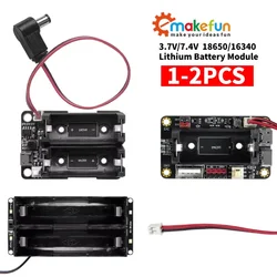 18650 16340 Micro USB Power Bank Battery Charger Module Dual Output 3.3V 5V 7.4V Rechargeable Battery Holder Lithium Battery