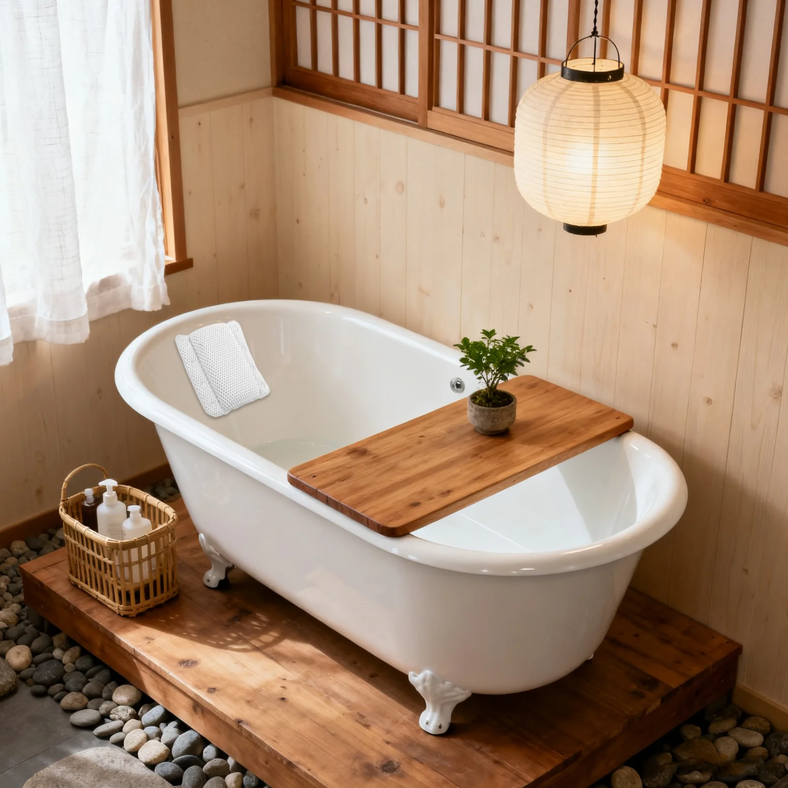 

Soft Breathable Bathtub Pillow Headrest PVC Sponge Material Quick Dry Non-Slip Suction Cup Bath Cushion for Comfortable Spa-Like