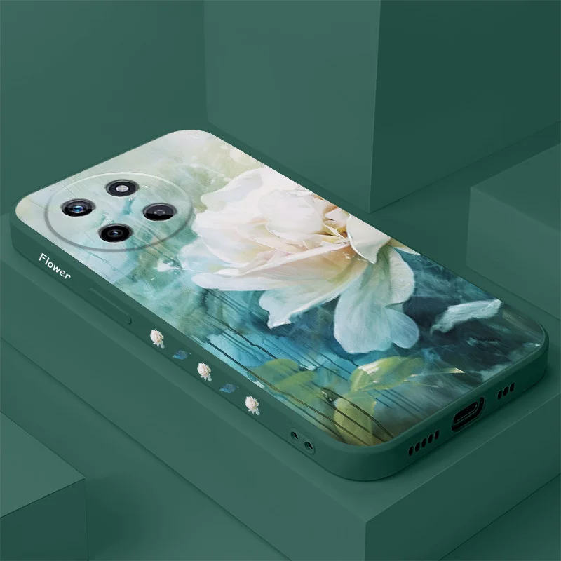 

Ethereal Flower Phone Case For OPPO Realme 14 13 12 11 10 9 9i 8 8i 7 Pro Plus C35 C21Y C25Y C25 4G 5G Liquid Silicone Cover
