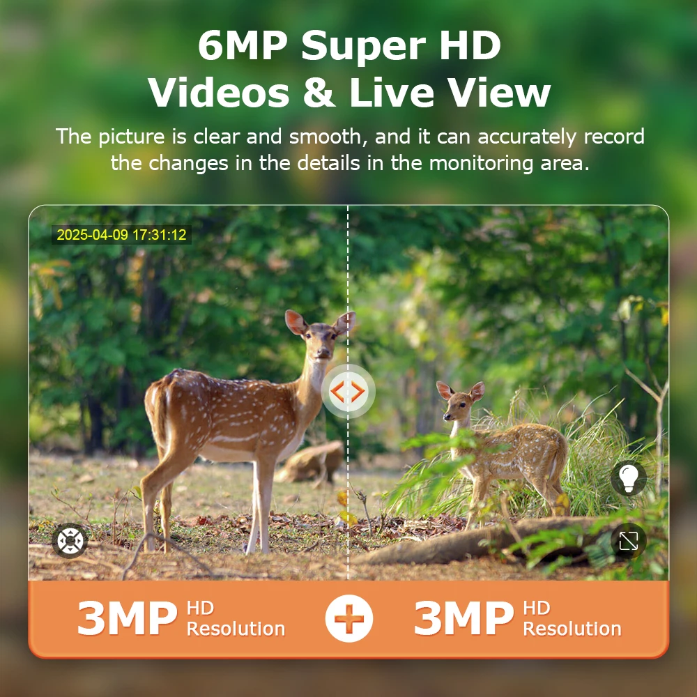 2025 INQMEGA التمويه 12x التكبير الشمسية PTZ WIFI/4G كاميرا 6MP عدسة مزدوجة في الهواء الطلق 5 واط لوحة طاقة شمسية المدمج في بطارية 7800 مللي أمبير #4