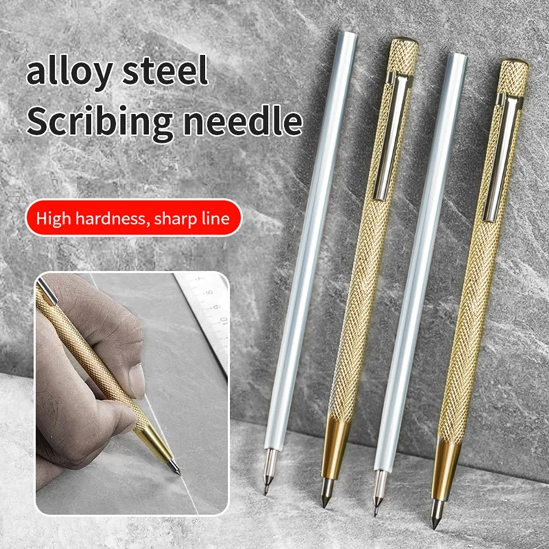 5 Pcs Diamond Metal Marker Engraving Pen Tungsten Carbide Nib For Glass Ceramic Metal Wood Engraving Hand Tools