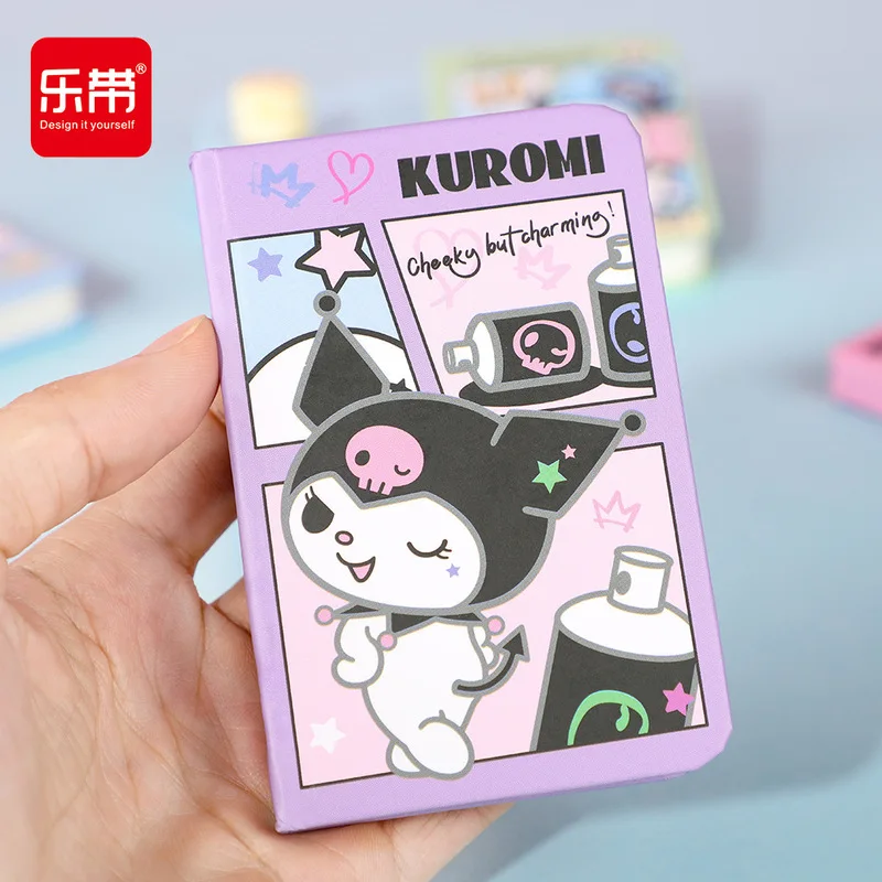 Sanrio Mini Blank Notebook Cartoon Cinnamoroll Kuromi Portable Pocket Book Hello Kitty Non Sticky Student Notebook