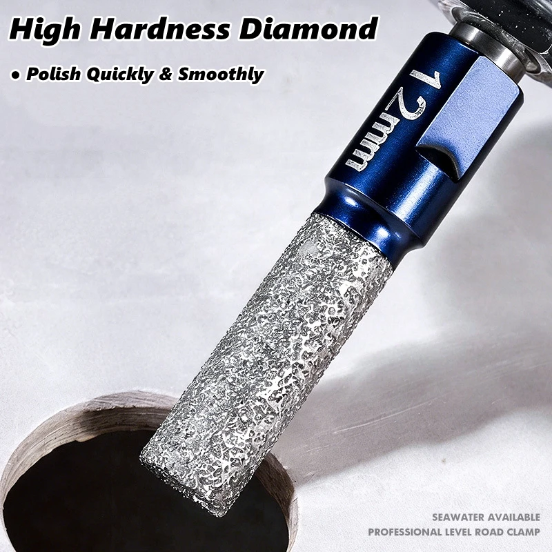 M10 6/8/10/12mm Vaccum Brazed Milling Cutter Hole Saw Angle Grinder Brazed Core Drill Bit for Ceramic Granite Marble Stone Tile