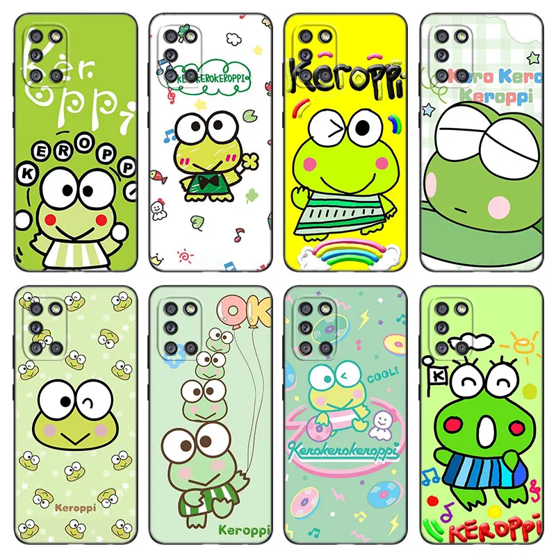 Sanrio Keroppi Phone Case For Samsung Galaxy A01 A03 Core A04 E A02 A05 A10 A20 A21 A30 A50 S A6 A8 Plus A7 2018 Black Cover