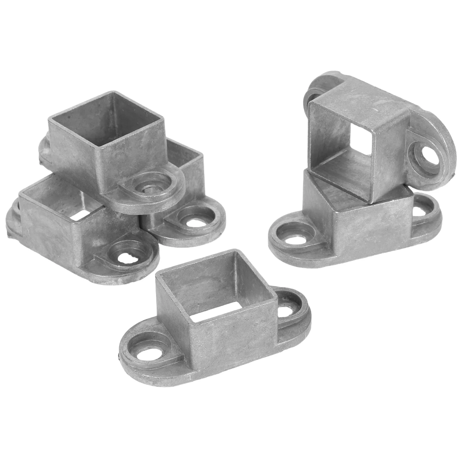 

6Pcs Post Anchor Bracket Aluminum Railing Post Base for Stable and Aesthetic Outdoor Railing Systems Handrail Flat Connector