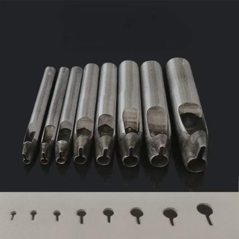 Leather Punches Tools With Holes And Tails Leather Craft Design Pattern Mold DIY Belts Sharp Punching Die Cut Leather Puncher