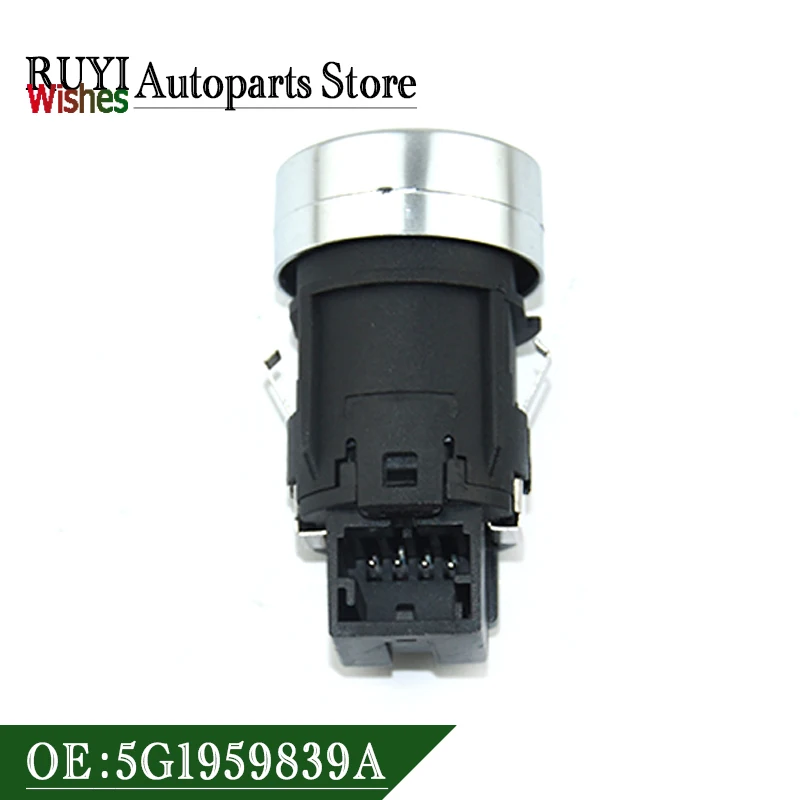 5GG959839 Car Engine Start Stop Button Switch 5G1959839A For VW Golf E-Golf T-Roc 2013 2014 2015 2016 2017 2018 2019 2020 2021