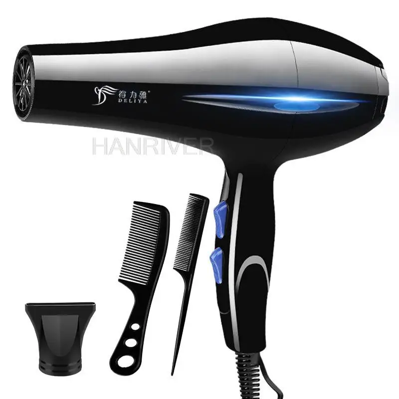220V  Professional Hair Dryer Strong Power Barber Salon Styling Tools Hot Cold Air Blow Dryer For Salons and household