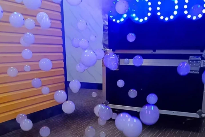 Stage Led Smoke Bubble Machine Wedding Two-hole Four-hole Smoke Bubble Machine Wedding Props Performance Special Effects image 4