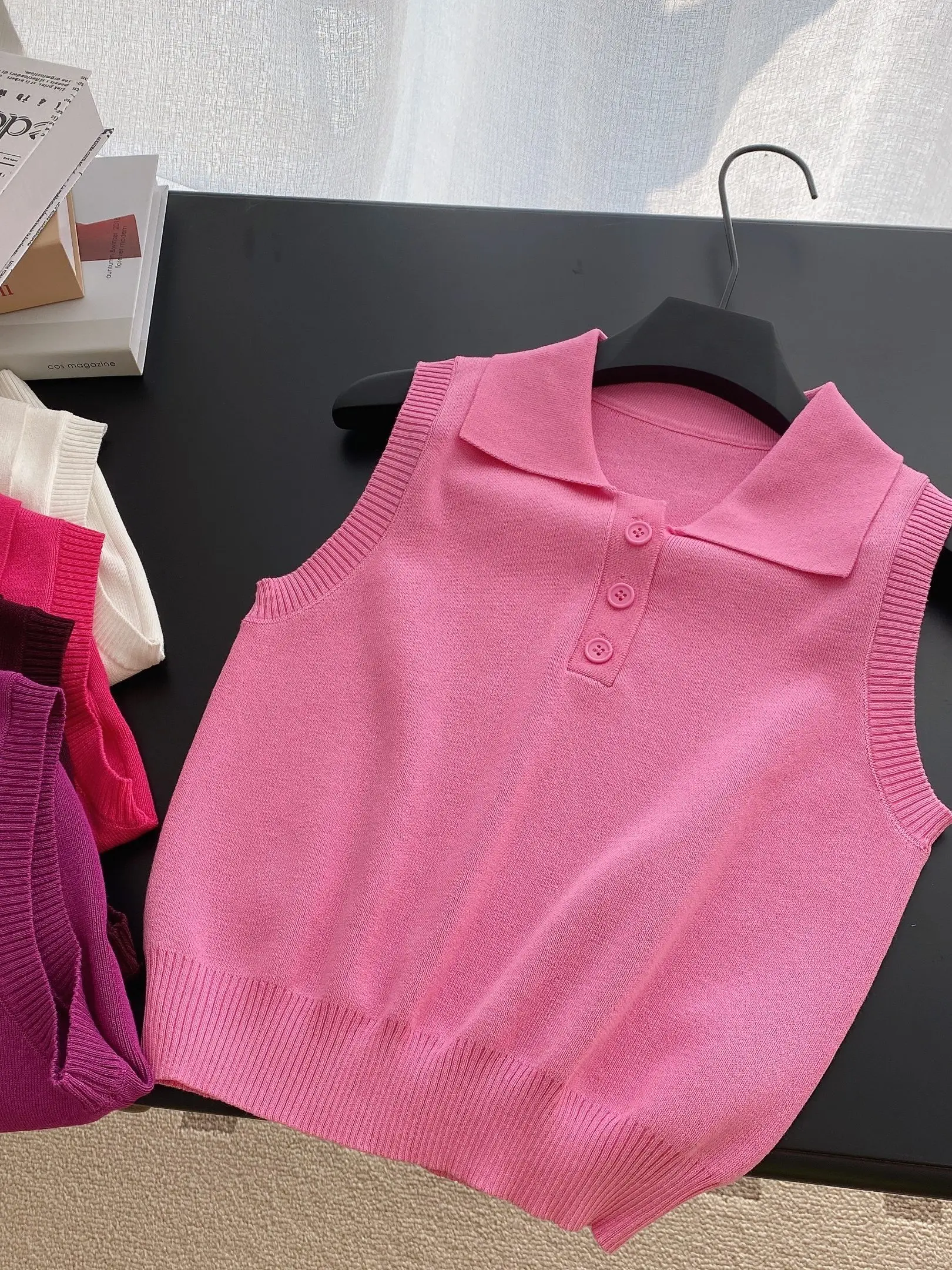 Elegant  Neck Knitted Vest Women's Sleeveless Slim Fit Fashionable Trendy Autumn 2026 Versatile High End Style