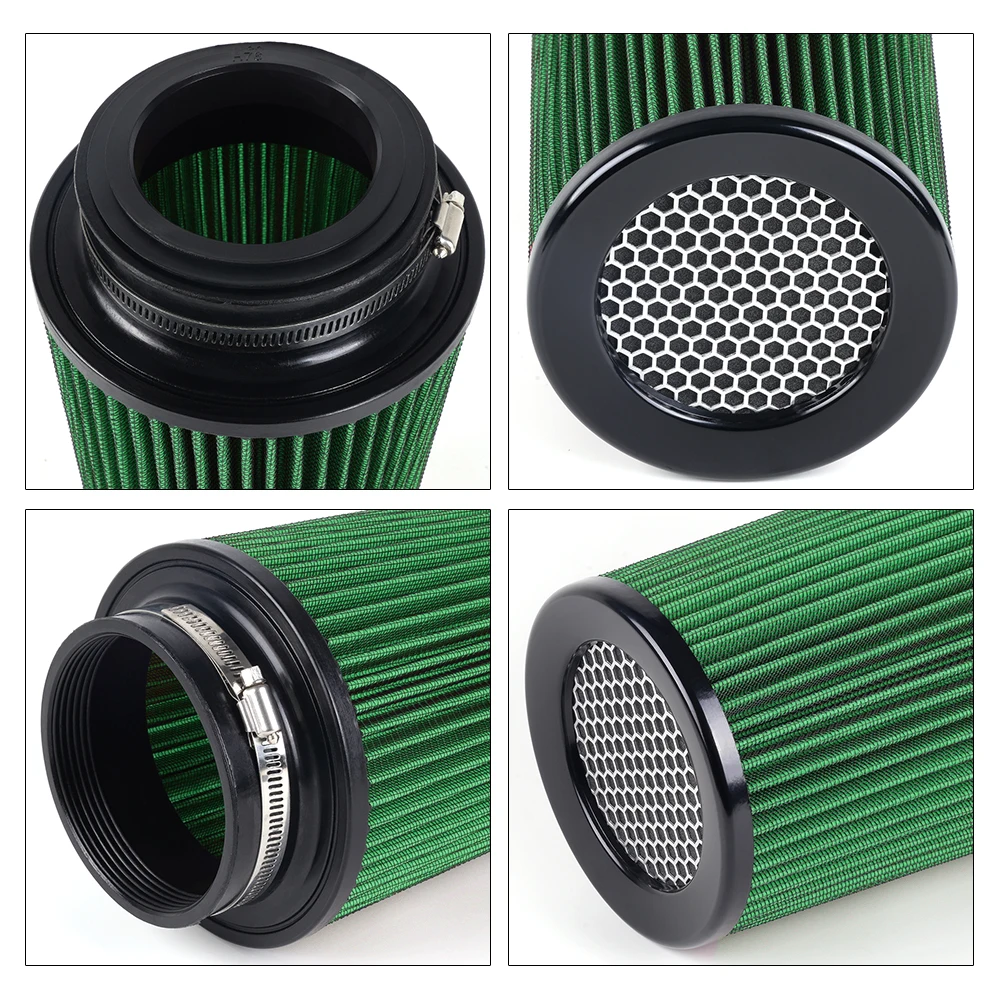 RASTP-3" 3,5" 4" Rennwagen High Flow Kaltlufteinlassluftfilter Drei Größen Konische waschbare Luftfilter 10,6" hoch OFI141 – Detail 27