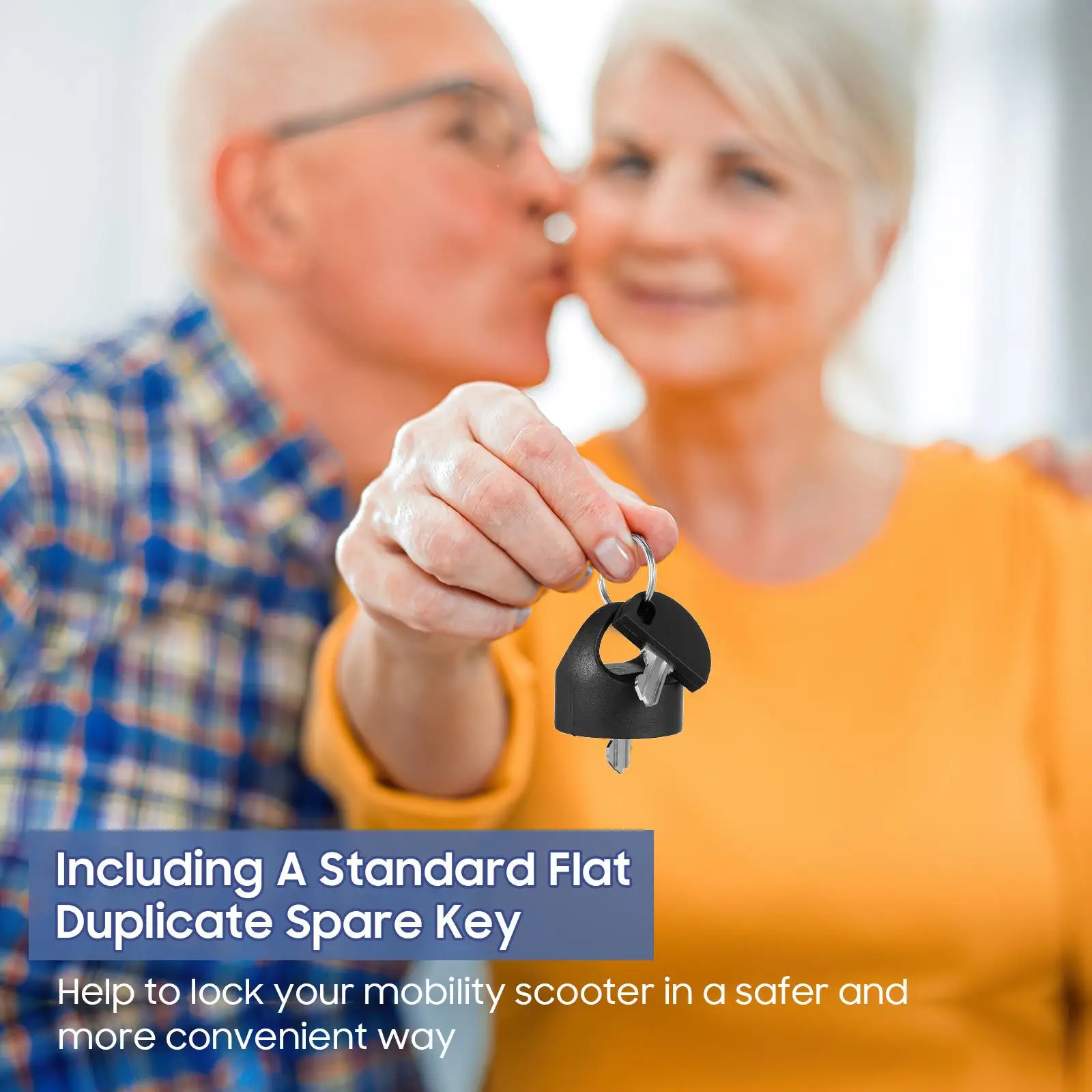 Chiave per scooter per mobilità di sicurezza Durevole in acciaio inossidabile antifurto Accessorio per guida all'aperto Serratura per sedia a rotelle elettrica Scooter orgoglio