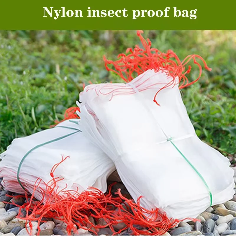 Insect & Bird Proof Nylon Mesh Bag for Soaking Fruits Vegetables & Rice - Breathable Food Isolation Storage Bag