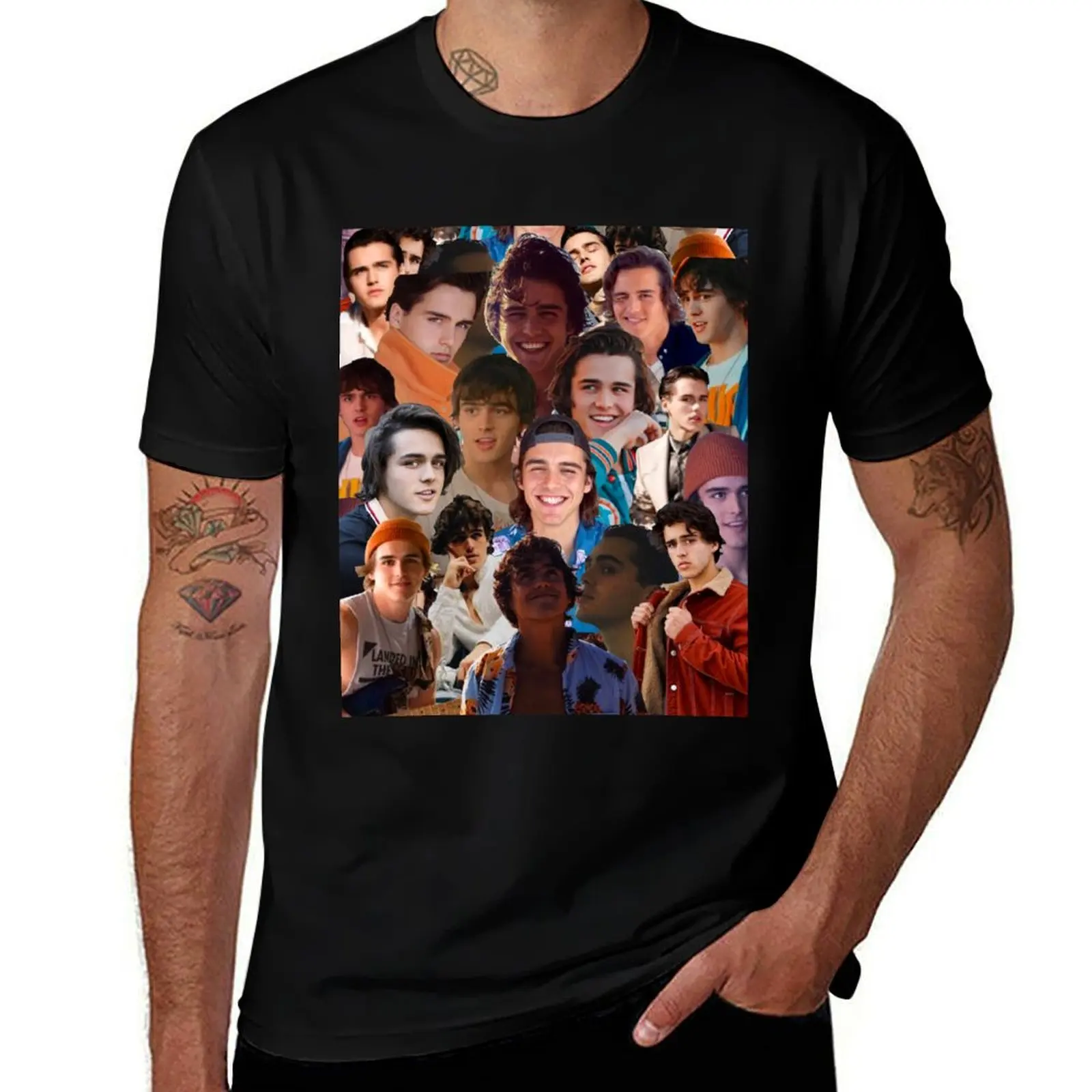 Charlie Gillespie Photo Collage T-Shirt man clothes customs oversizeds plain mens shirts graphic tee