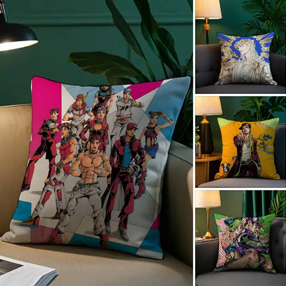 

Anime J-JoJo Bizarre Adventure Pillow Case Custom Printed Brushed Fleece Pillow, Baby Skin-Touch, Eco-Friendly Dye-Sublimation C