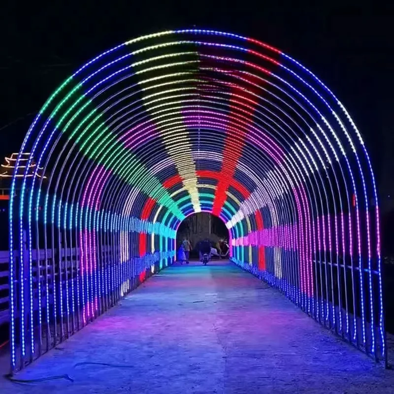 

Водонепроницаемая уличная тематическая подсветка RGB для создания светового тоннеля
