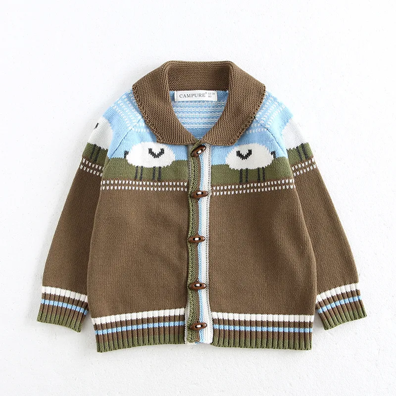 

2025 Spring Autumn Kids Color Block Knitted Cardigan Boys Girls Fashion Sweater Unisex Toddler 1-5 Years Jumper Coat