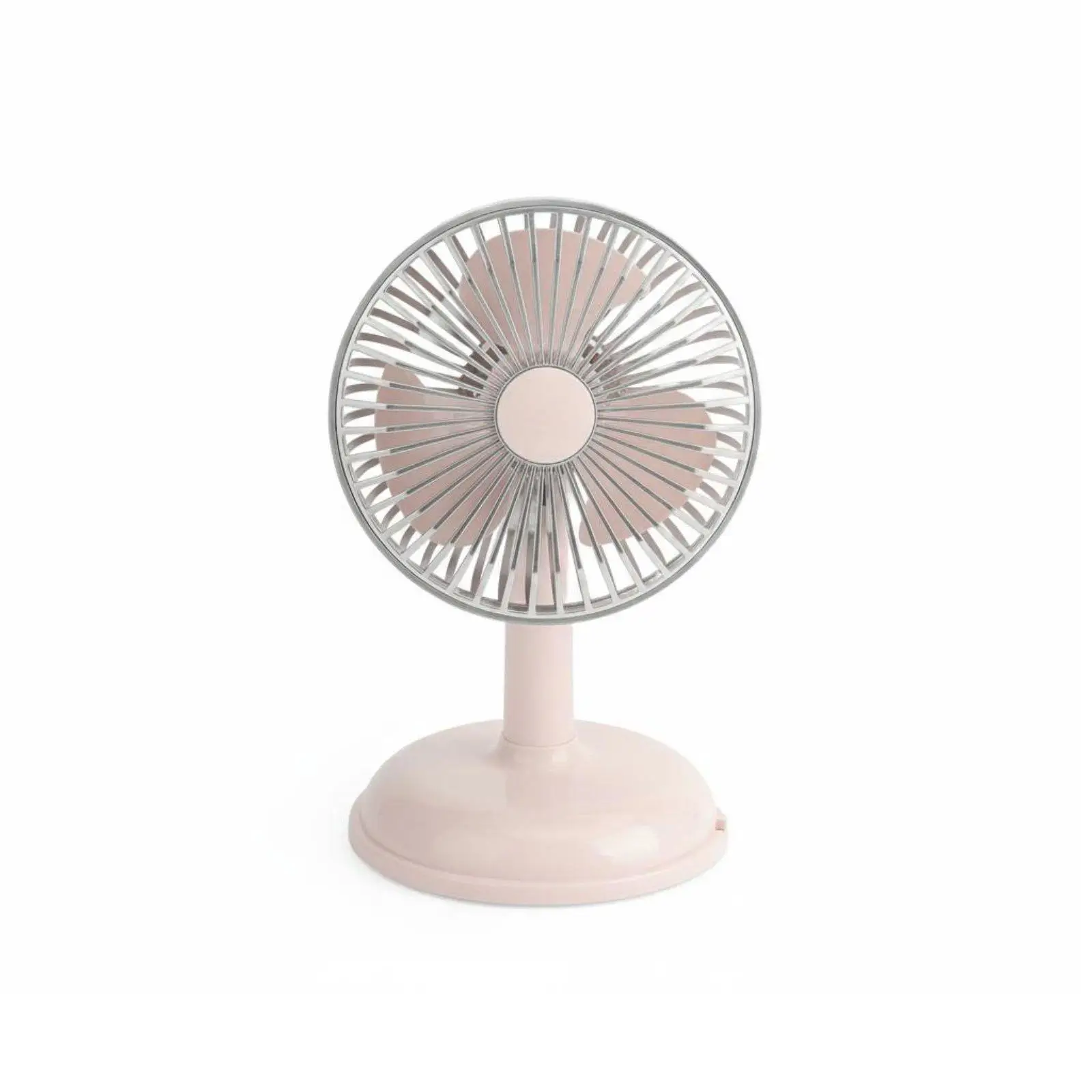 Cordless USB Desk Fan Rechargeable Small Electric Fan Two Speed Retro Cream Decor for Bedroom Workspace