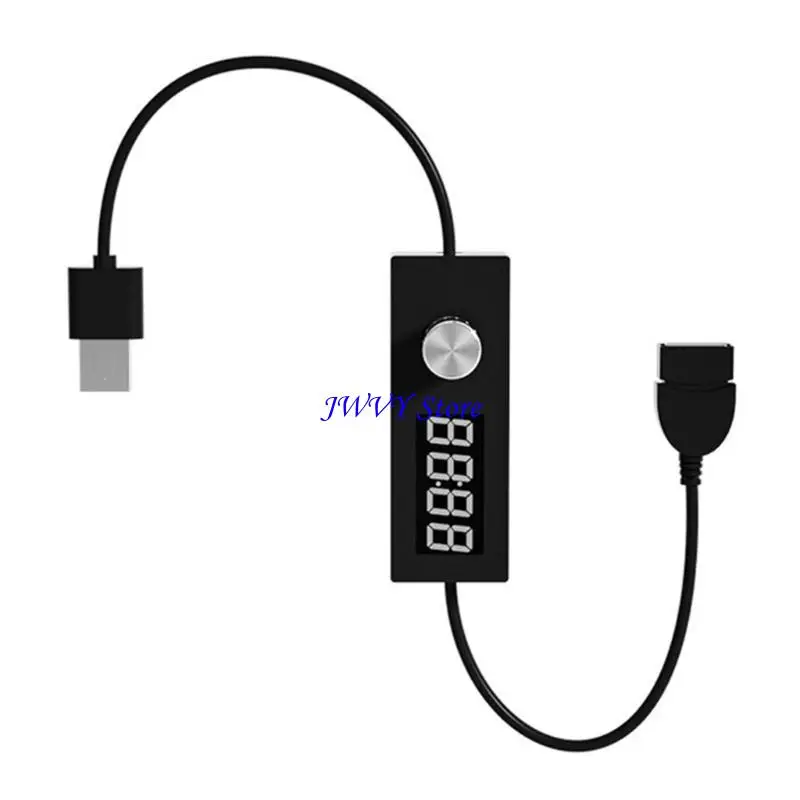 573A Adjustable USB Timer Switching Control Cable Auto Power Off 5 Minutes to 24 Hours 55 Minutes for USB Fan and Lamp