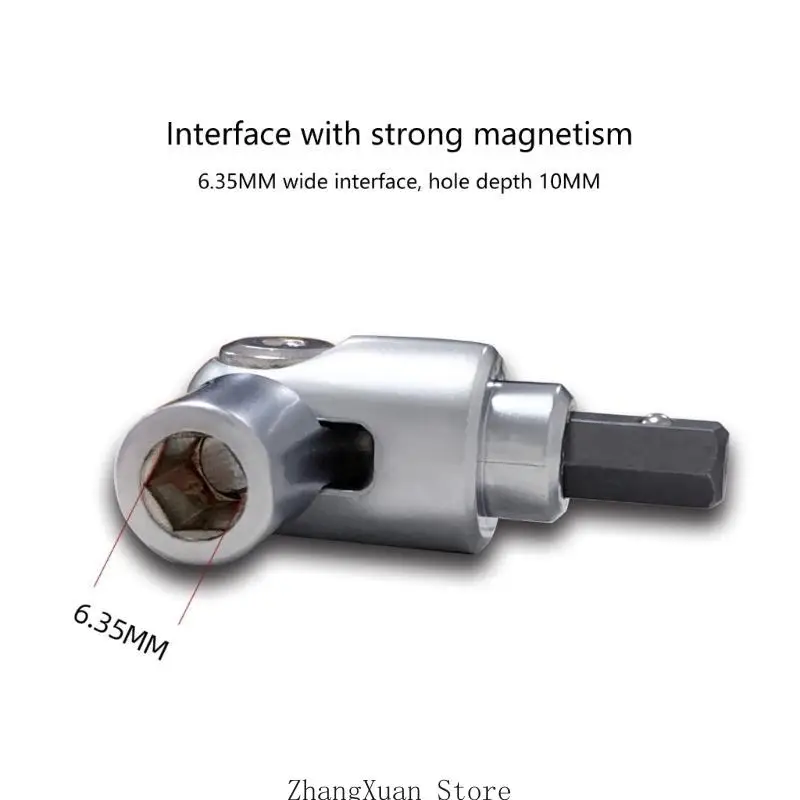 Convenient Pivoting Bit Tip Holder Screw Holder Extenders Bendable in 180°Angle for Flexibility in Narrow Area 3XUF