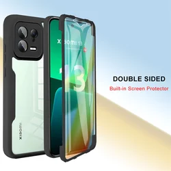For Xiaomi Redmi Note 11 11s 11T 12 12s 12T 12C Pro Plus Turbo 4G 5G Case 360 Full Protective Shockproof Hard Acrylic Cover