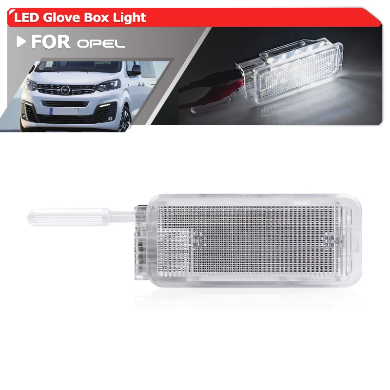 Fits For 2019 2020 2021 2022 2023 Opel Zafira Life 2017-2023 Grandland X Full White LED Interior Glove Box Storage Light