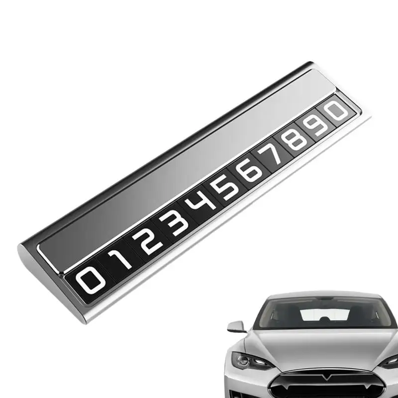 Parking Number Plate Car Dashboard Telephone Number Plate Car-Styling Temporary Parking Stop Sign Dashboard Auto Number Card