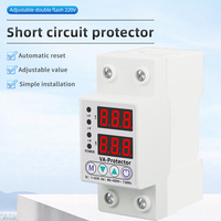 40A 63A 230V Din Rail Adjustable Over Voltage And Under Voltage Protective Device Protector Relay Over Current Protection Limit