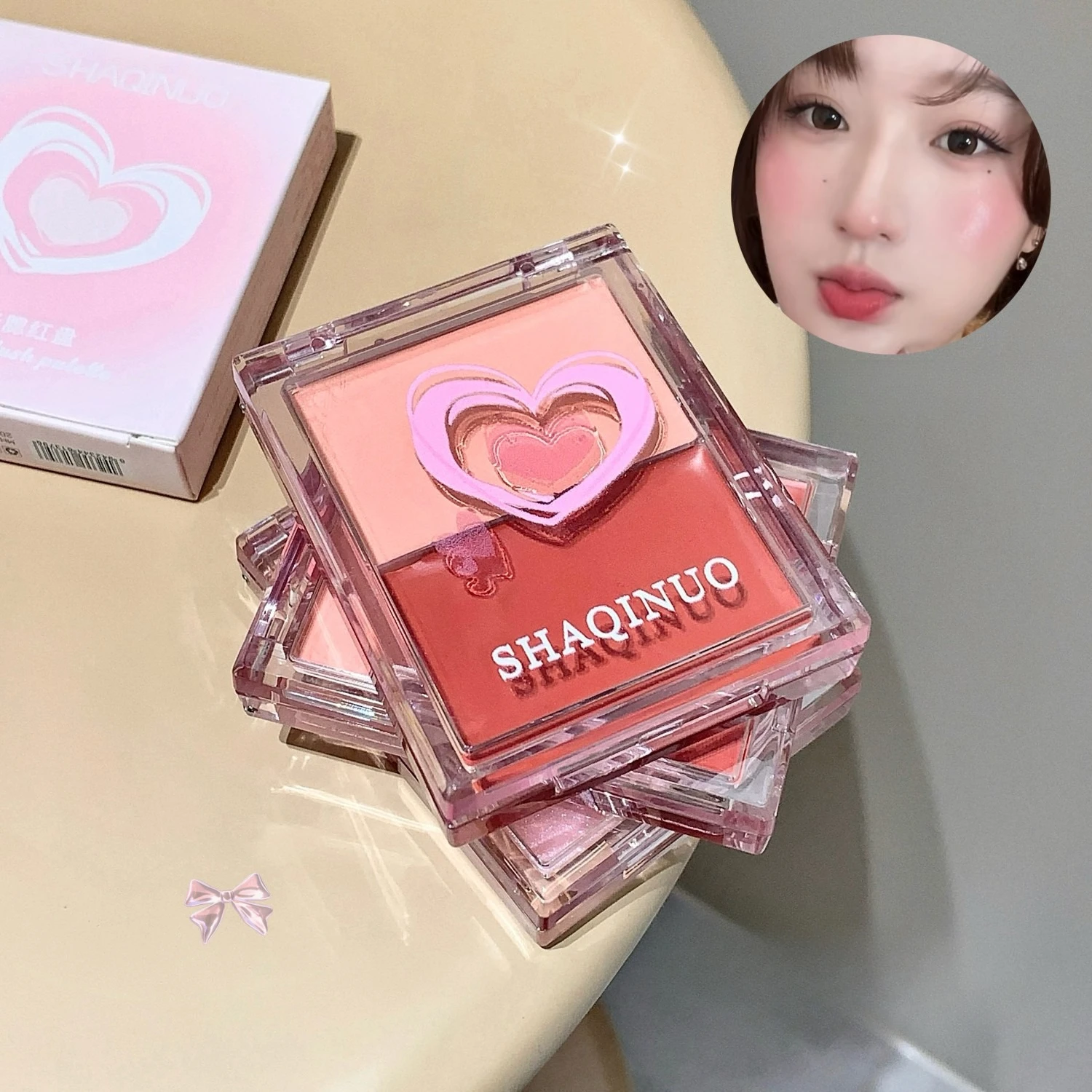 Watery Cheek Red Plate Natural High Light Eye Brightening Multi-purpose Cream Clear Rouge Student Party Performance Cosmetics