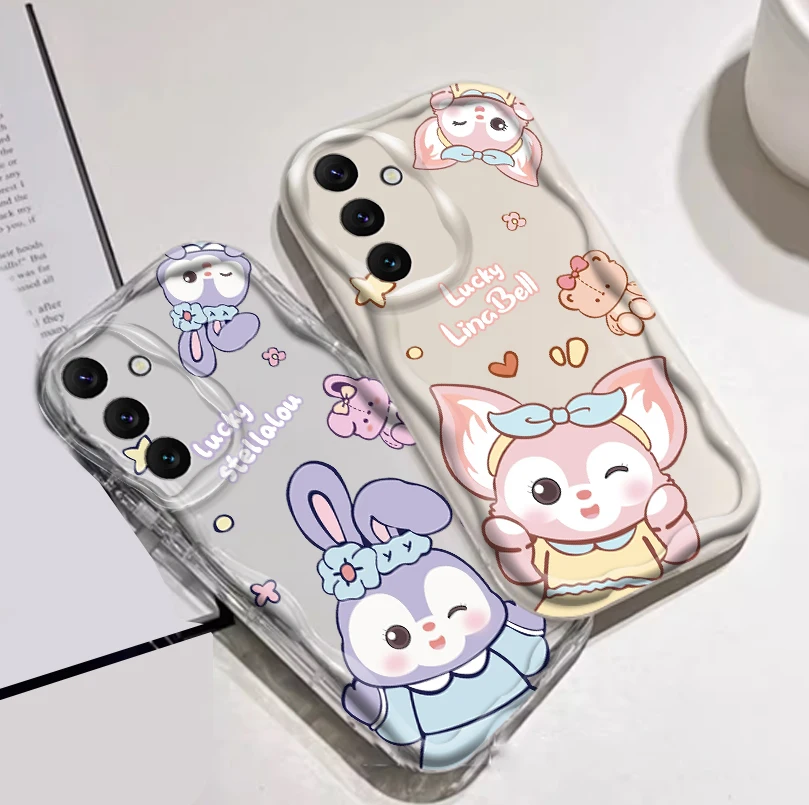 Linna Bell StellaLou For Samsung A55 A54 A53 A52 A35 A34 A33 A32 A25 A24 A23 A22 A21S A15 A13 A14 5G Wave Oil Cover Phone Case