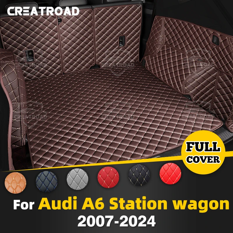

For Audi A6 Station wagon 2007-2024 23 22 21 Auto Full Coverage Trunk Mat Car Protective Pad Cargo Liner Interior Accessories