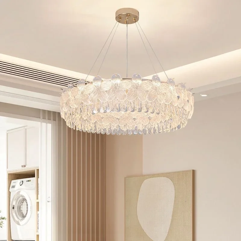 

French cream style living room chandelier Advanced sensory main light Modern, simple, warm and romantic bedroom chandelier