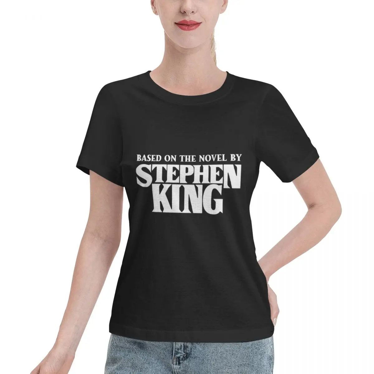 Limited Offer Based On The Novel - White Women's T-shirt Autumn Outfit Relaxed Cut Tshirt