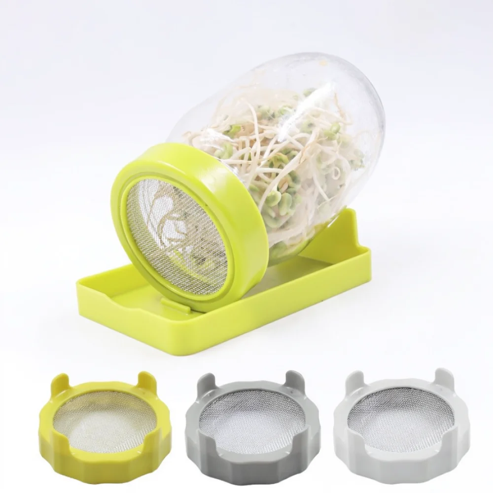 Premium 316 Stainless Steel Sprouting Lid Kit For Mason Jar Grower Mesh Screen Ventilation Drainage Garden Supply