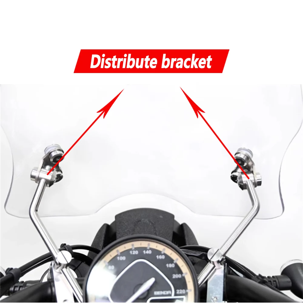For Benda Black Flag 500 Windshield Modification Dark Flag 500 Thickened Windshield Adjustable High Front Windshield Accessories 3