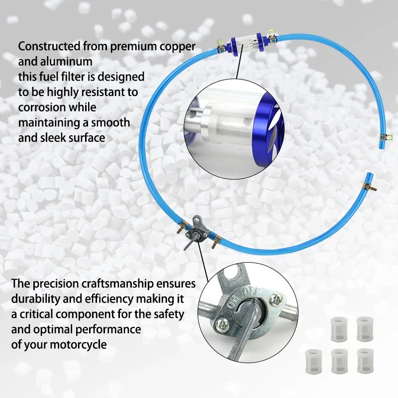 

LESQUE M8 бензиновый масляный фильтр очищаемые газовые топливные фильтры с трубкой для модификации ATV для мотокросса