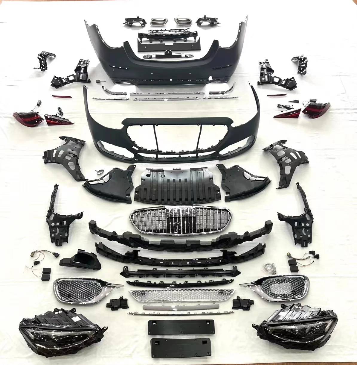 

W221 S Class 06-13 Year Upgrade Body Kit Car Modification Conversion Kit to New Maybach S560 21-23 Year Full Packing Spare Parts