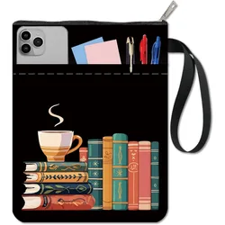 1 pc Book Sleeve Coffee Book Covers Book Pattern Black Book Protector for Paperbacks Washable Fabric Cloth Book Cover