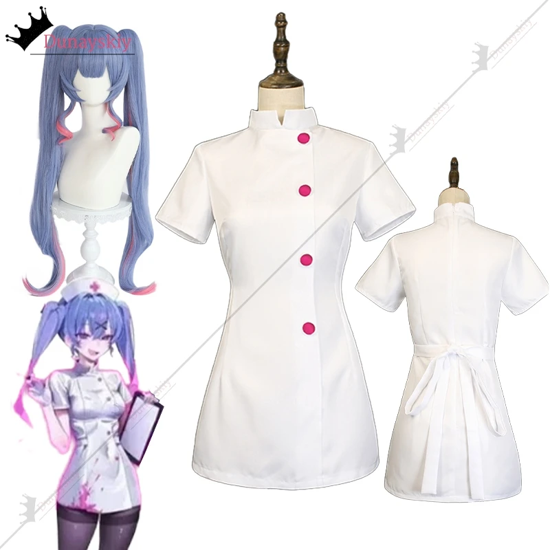 Mikkuu Rabbit Hole Cosplay Costume Nurse Uniform Sexy Suit 2025Halloween Woman Girls Costumes Cos Wigs Roleplay Lolita