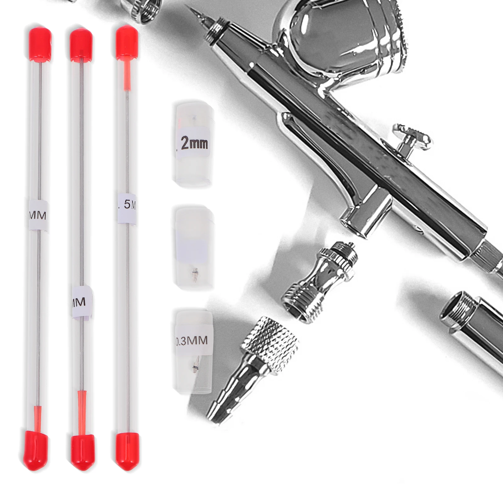 

Airbrush Needle Nozzle Kit Replacement Parts for Airbrush Sprayer Painting Supplies Alloy Material Practical Repair Set